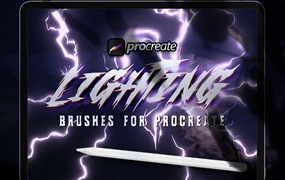 闪电Procreate印章绘画笔刷素材 Dans Lightning Procreate Brush