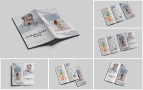 DL尺寸产品宣传册设计样机 DL Brochure Mockup
