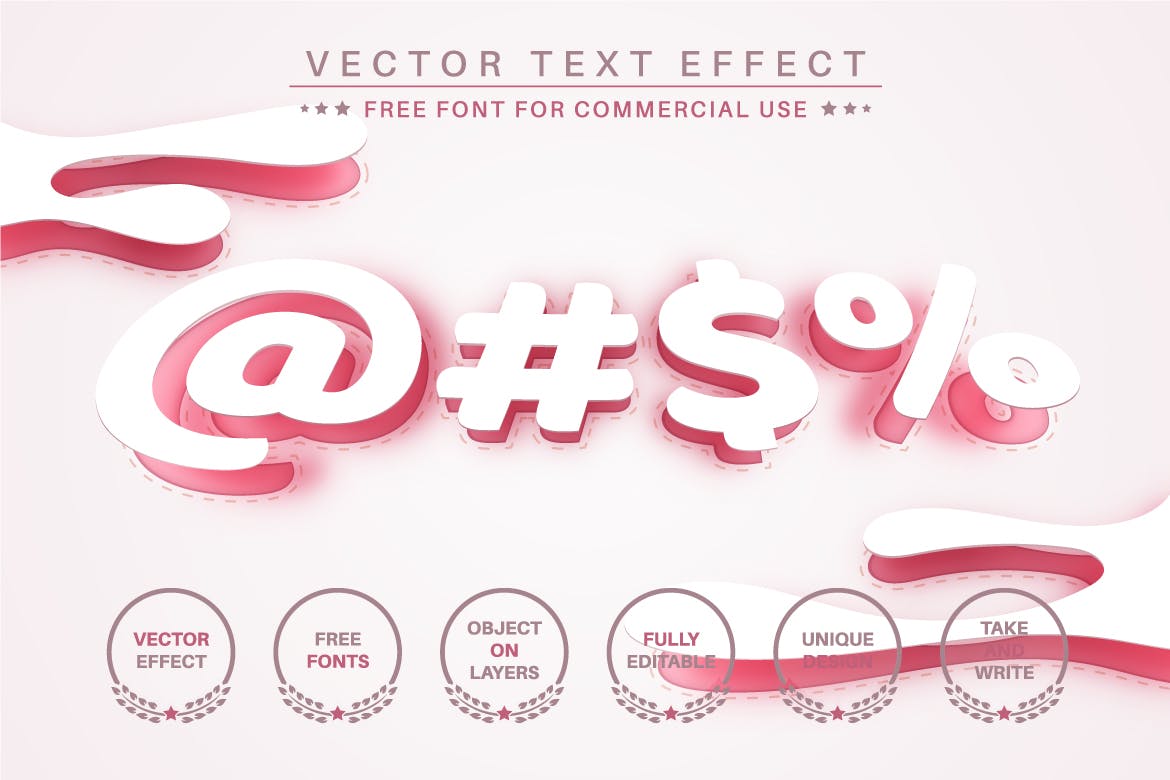切片弧形矢量文字效果字体样式 Slice Arc – Editable Text Effect, Font Style 插件预设 第2张