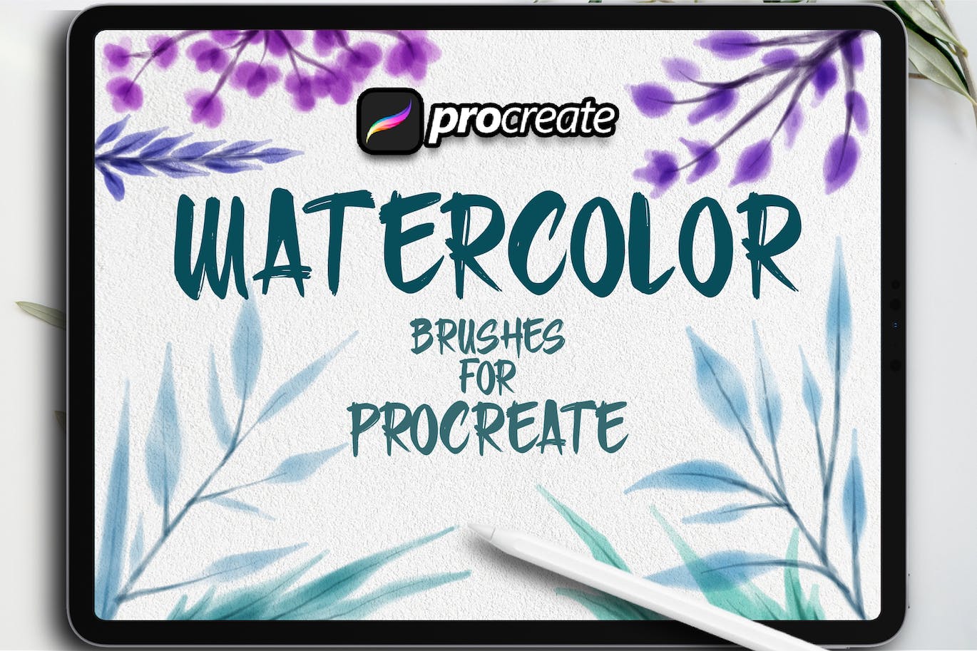 水彩纹理Procreate绘画笔刷素材 Dans Watercolor Texture Brush Procreate 笔刷资源 第1张
