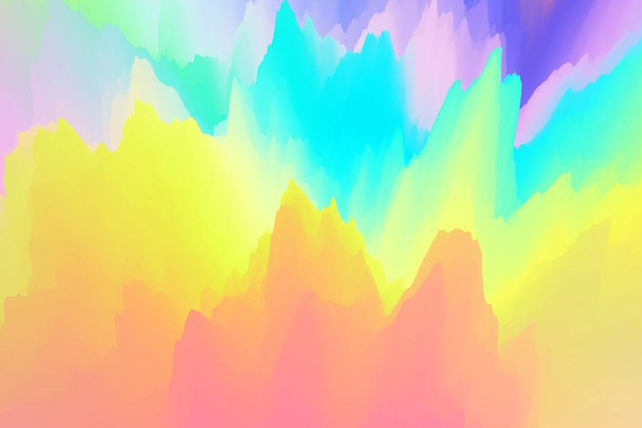 背景素材-彩虹色云彩山体渐变叠加剪影背景JPG素材 图片素材 第10张