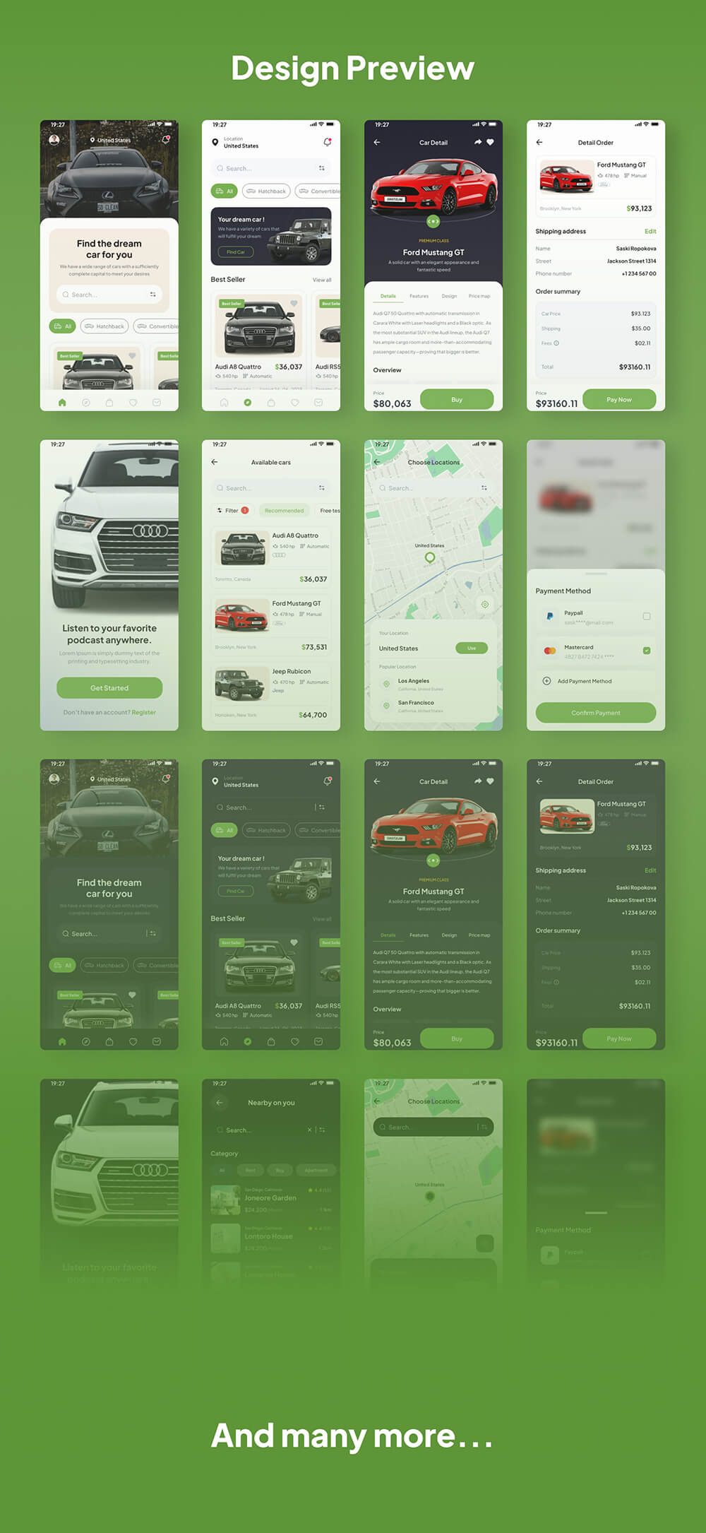 汽车市场App应用程序UI套件 APP UI 第1张