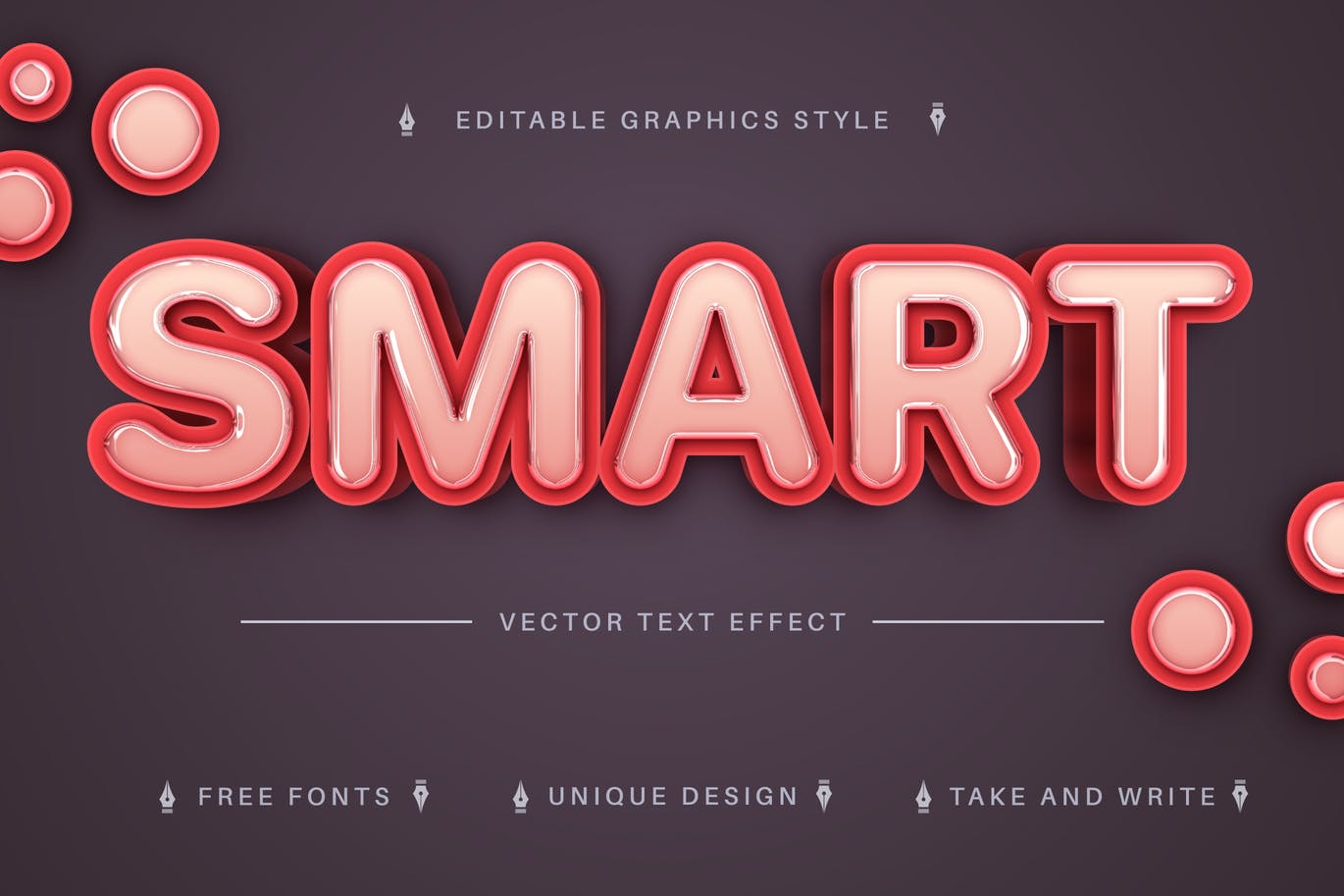 3D玻璃矢量文字效果字体样式 Smart Glasses – Editable Text Effect, Font Style 插件预设 第1张