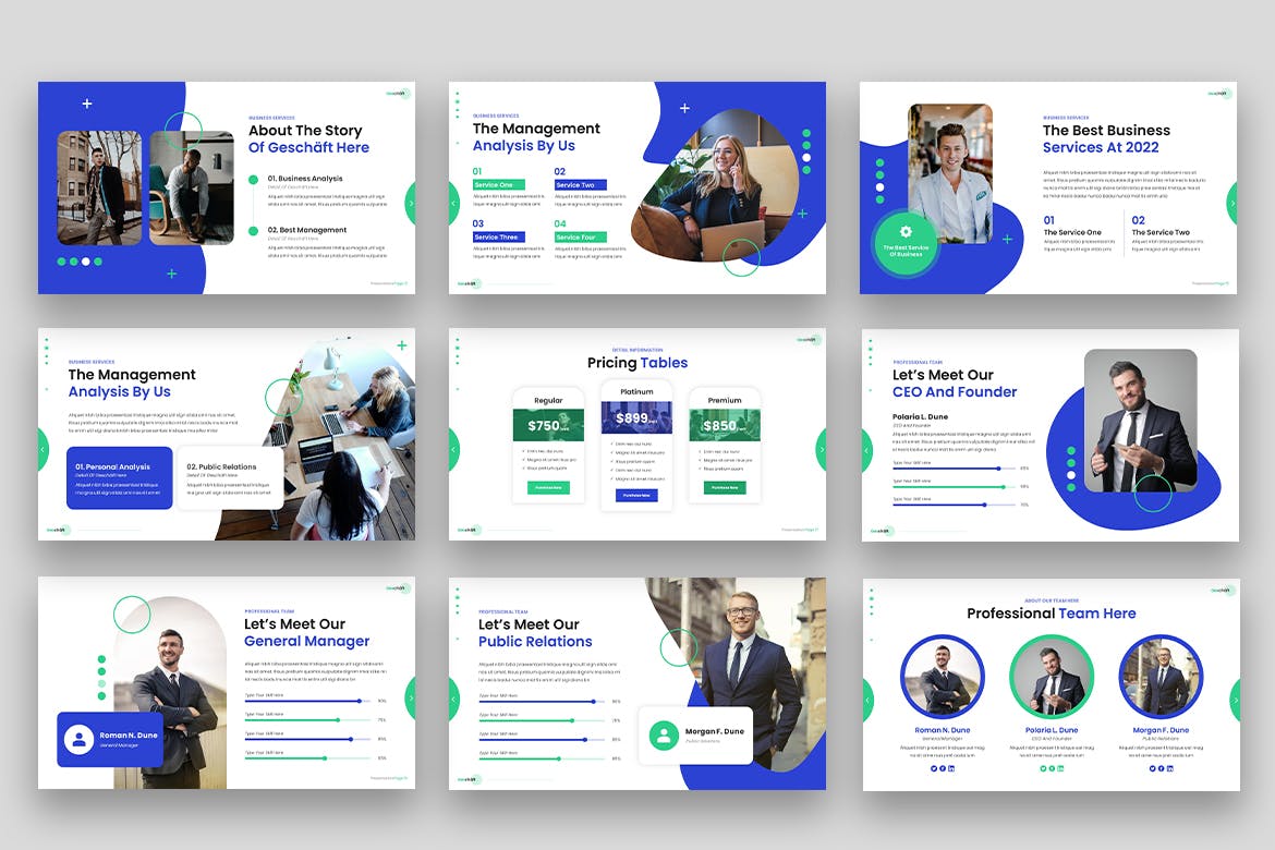 商业计划方案谷歌幻灯片素材 Gescaft – Business Plan Google Slides 幻灯图表 第3张