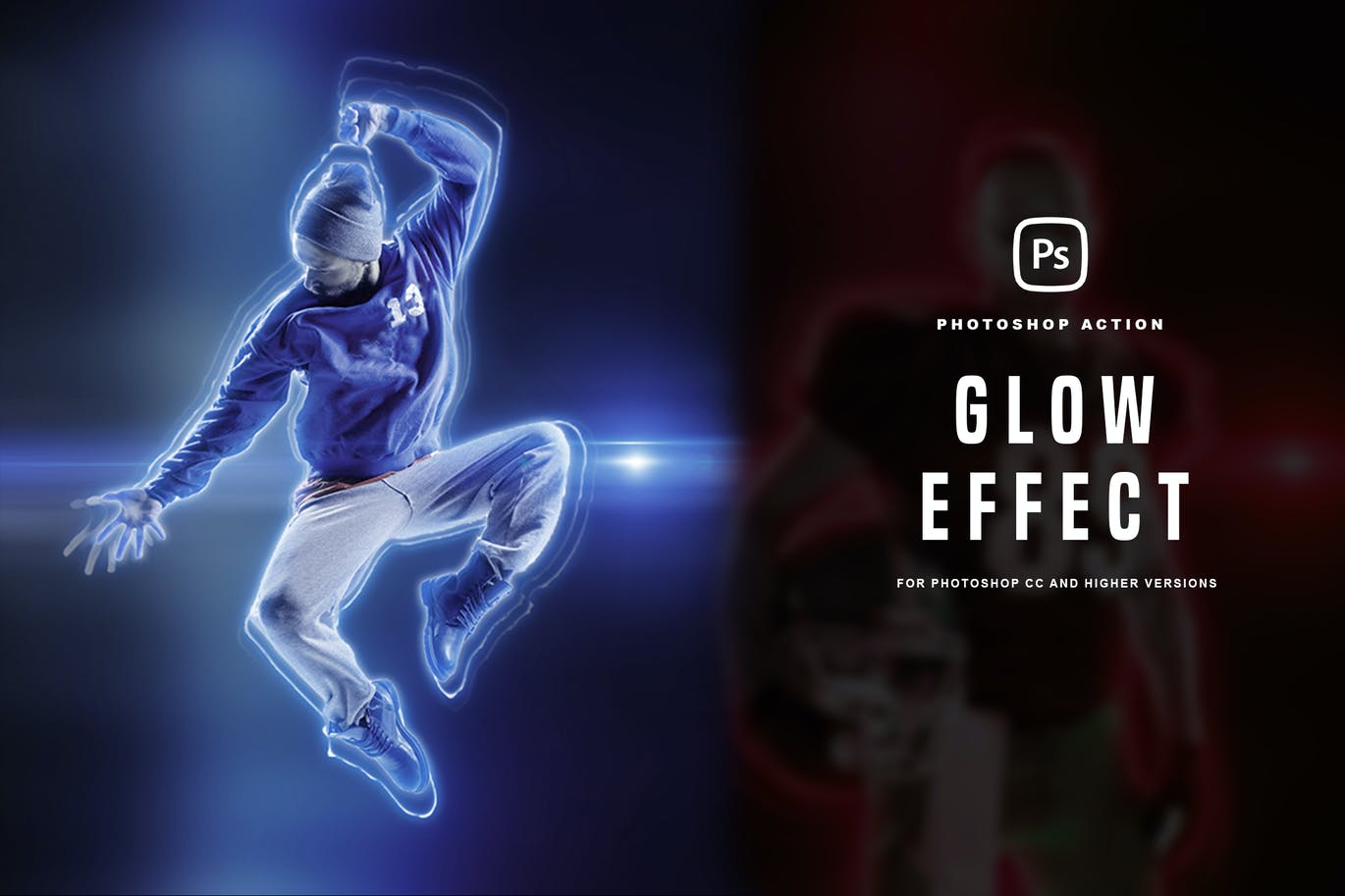 发亮发光PS照片效果动作 Glow Photoshop Effect 插件预设 第1张