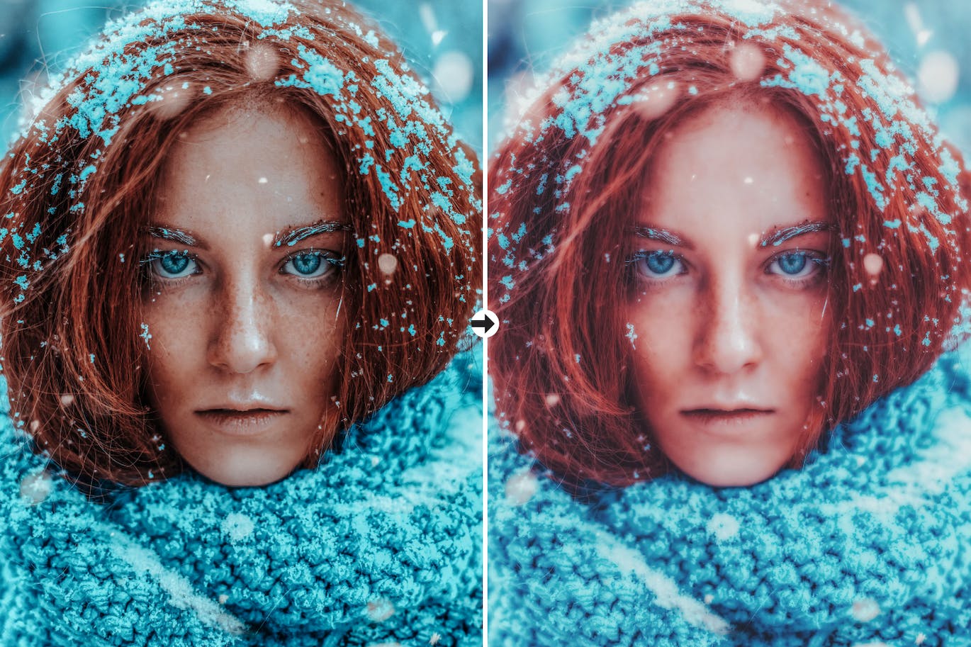 哑光淡紫色人像效果PS动作模板 Matte Lavender Portrait Photoshop Action 插件预设 第4张