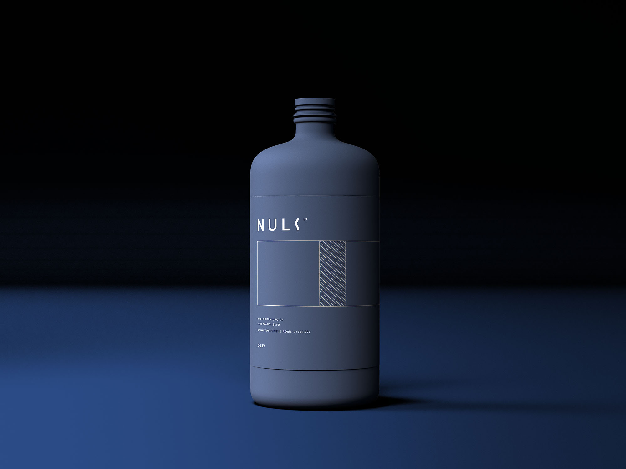 哑光大瓶子包装设计展示样机 Matte Bottle Mockup 样机素材 第1张