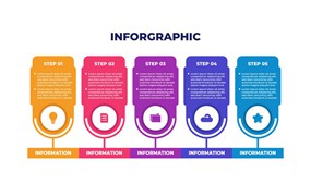 现代商业步骤信息图表设计模板 Modern Business Infographic Template Design