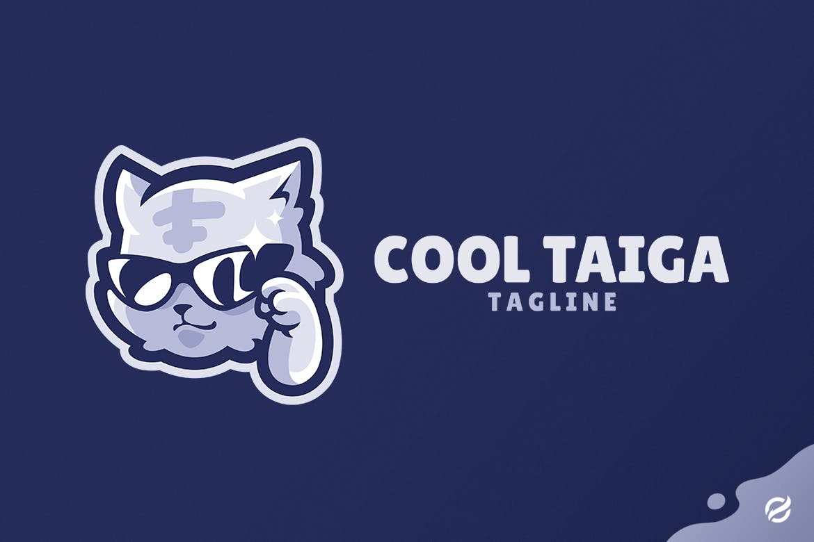 墨镜老虎Logo插画模板 Cool Taiga 图片素材 第5张