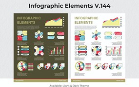 可视化数据信息图表元素素材v144 Infographic Elements Ver. 144