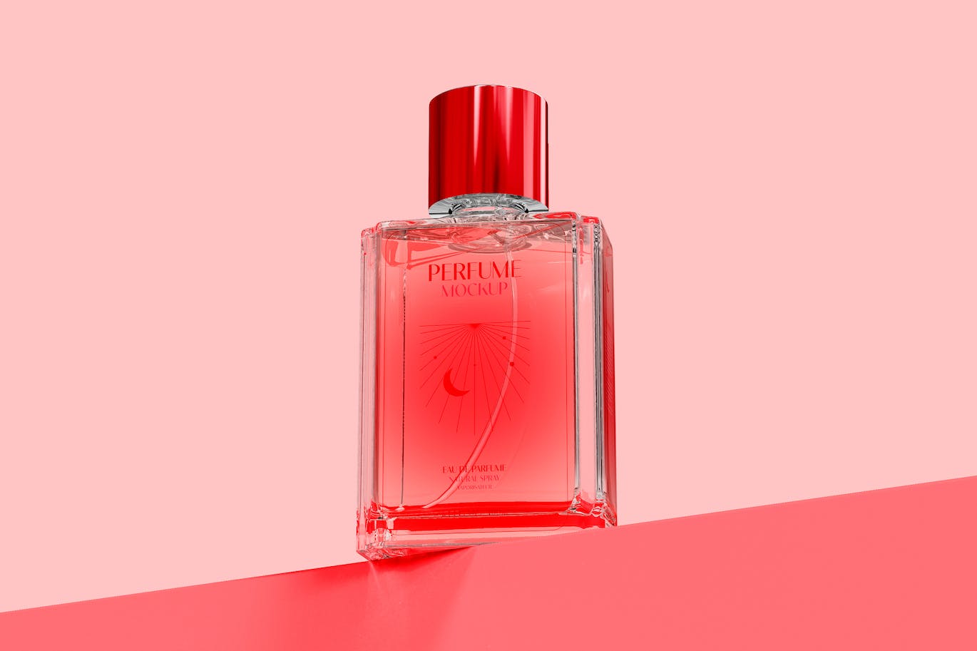 香水玻璃瓶品牌设计样机图 Perfume Bottle Mockup 样机素材 第1张