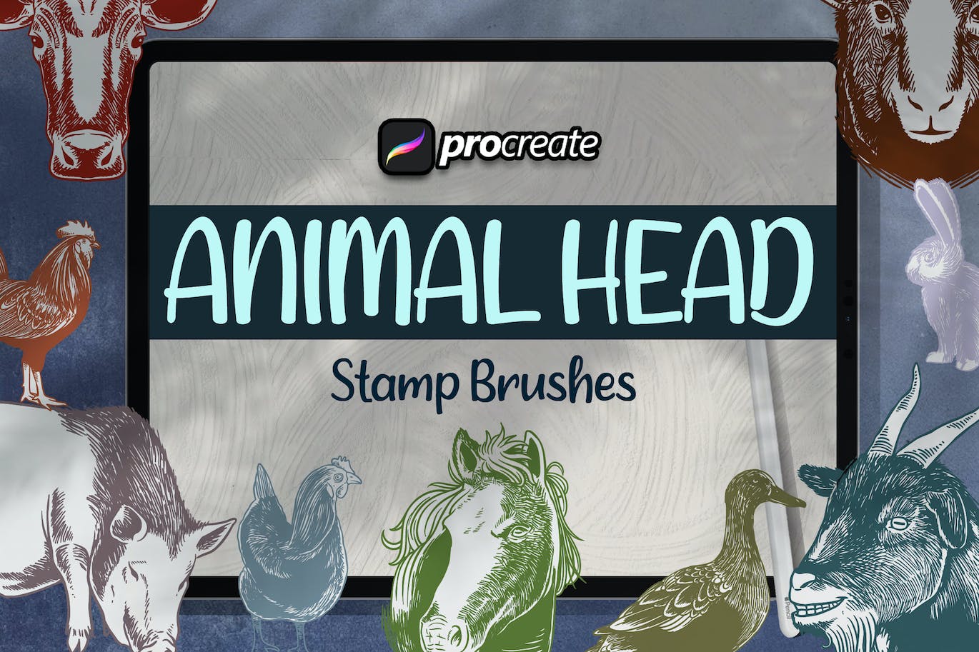 动物Procreate印章绘画笔刷素材 Animals Brush Stamp procreate 笔刷资源 第2张