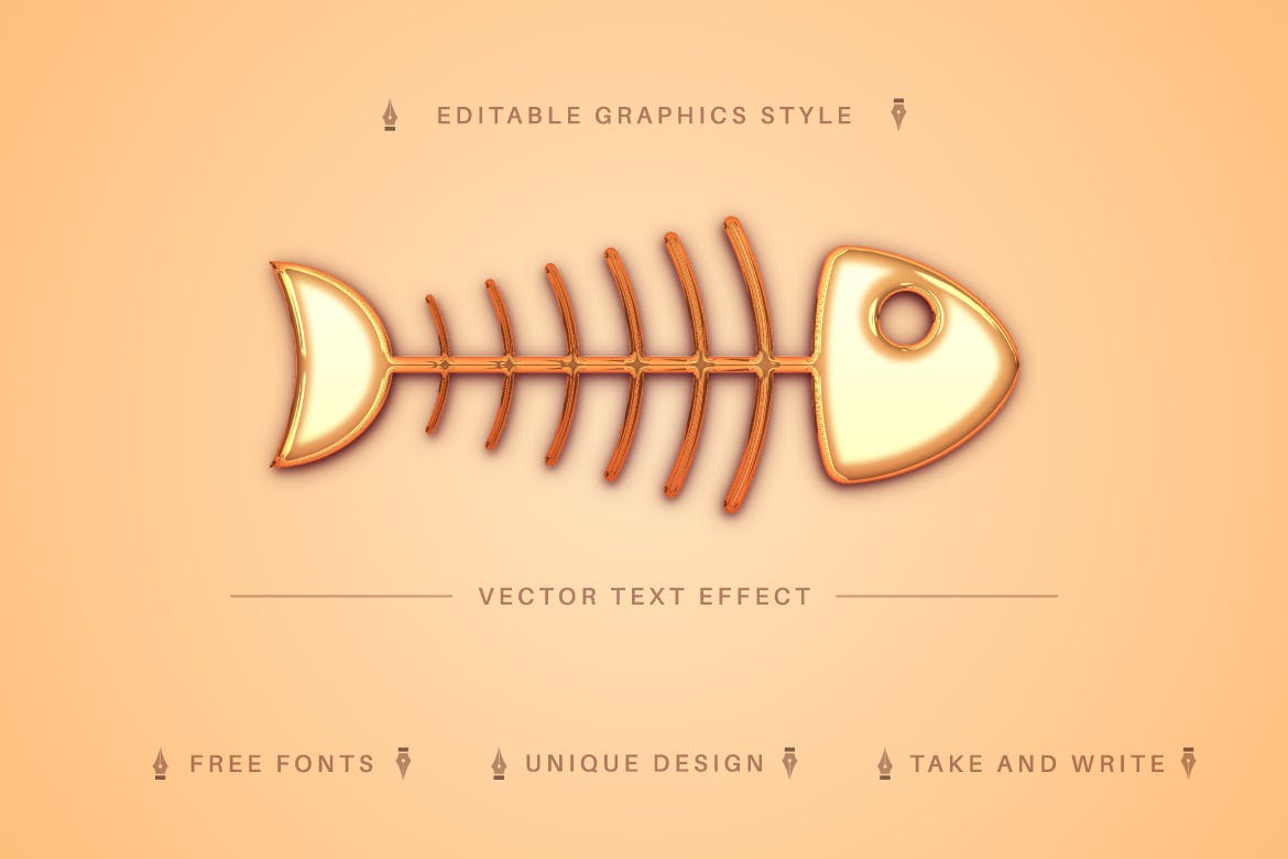 焦糖矢量文字效果字体样式 Caramel – Editable Text Effect, Font Style 插件预设 第4张