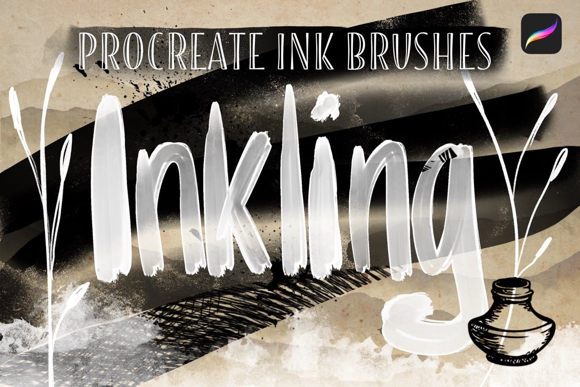 Procreate墨水笔刷套装 Inkling – Procreate Inking Set 笔刷资源 第2张