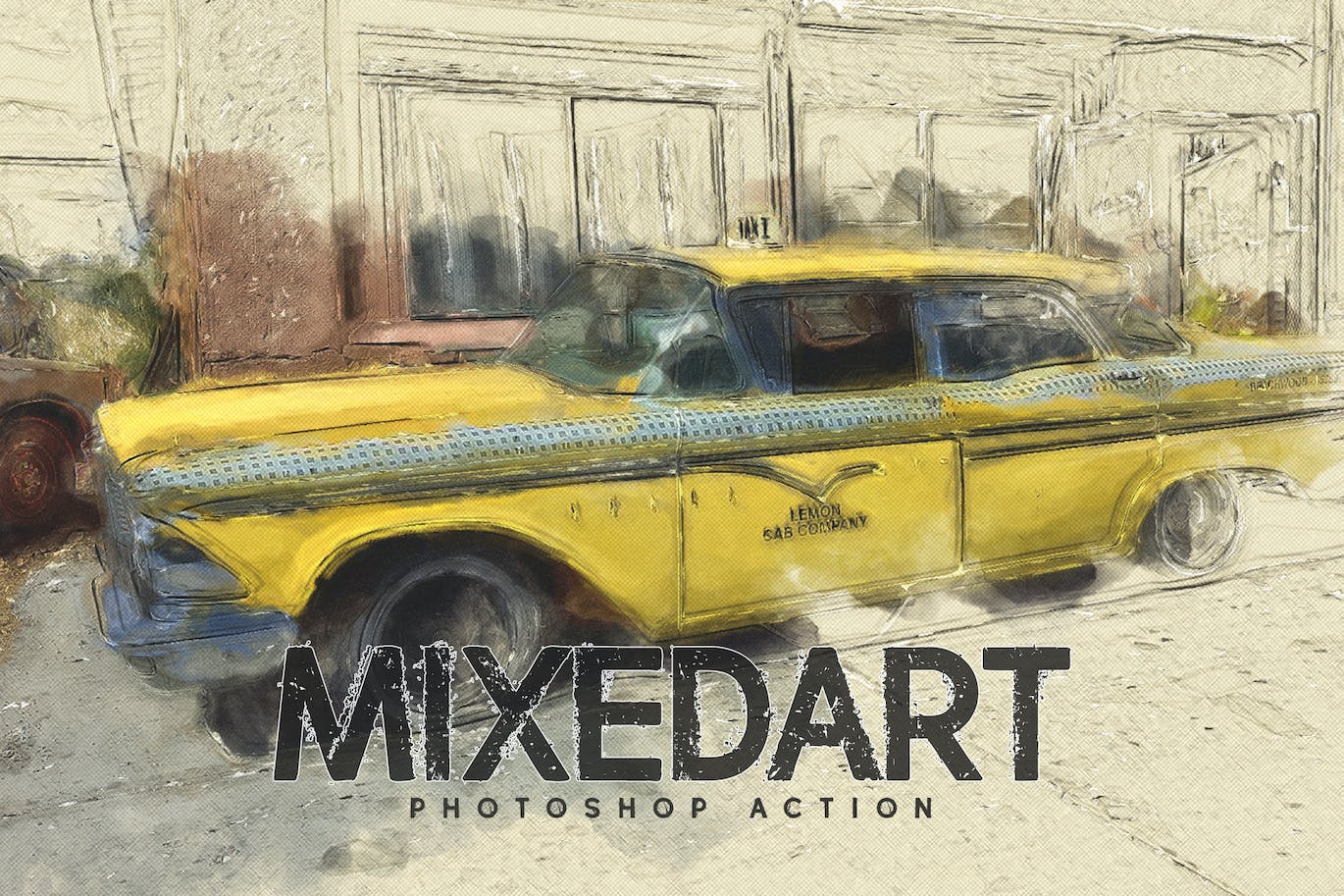 混合艺术照片处理效果PS动作模板 MixedArt – Photoshop Action 插件预设 第1张