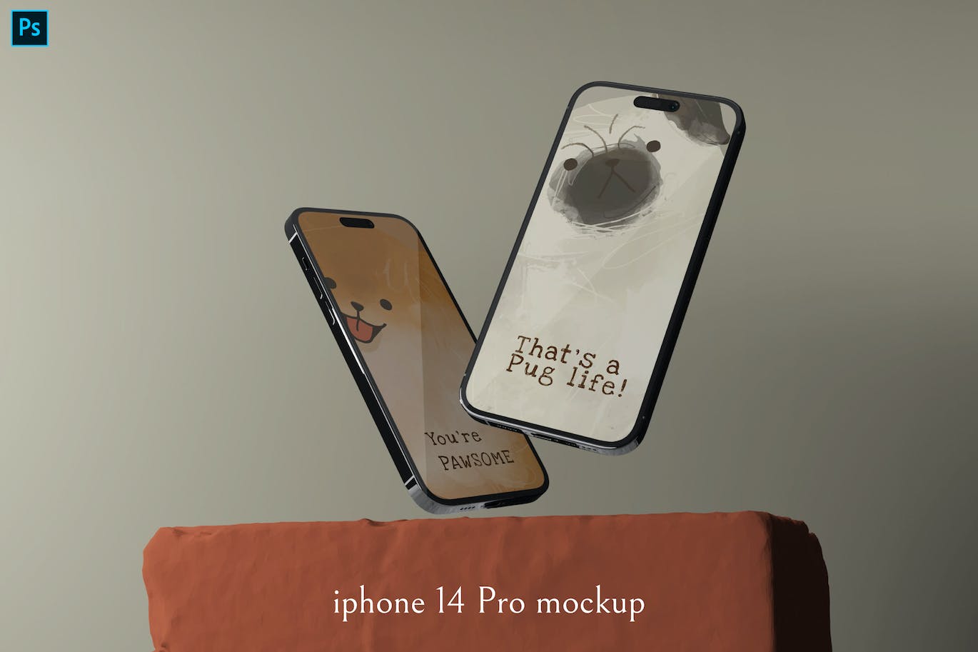 iphone 14 Pro手机效果图样机 iphone 14 Pro mockup 样机素材 第1张