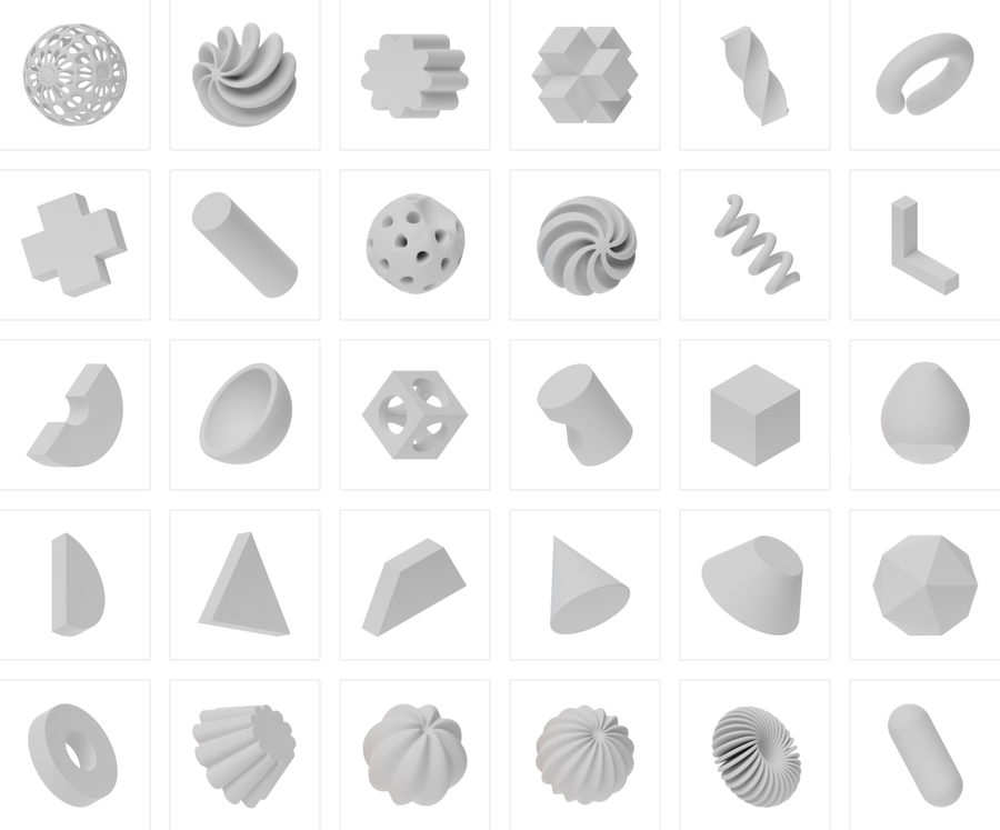 PNG素材-450款3D抽象几何图形纹理效果PNG素材 图片素材 第5张