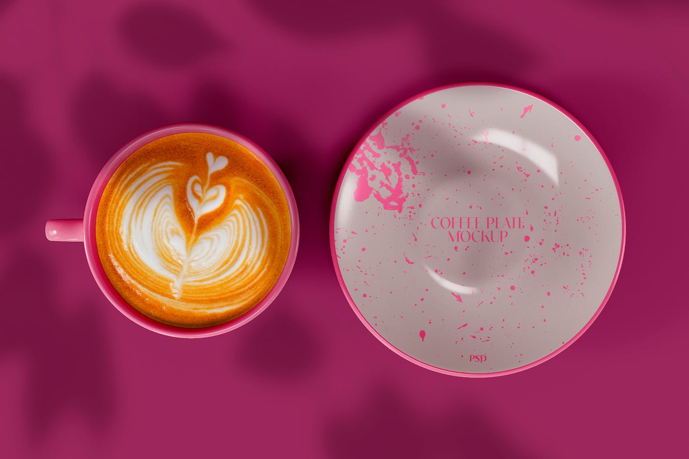 陶瓷咖啡杯托盘设计样机图 Ceramic Mugs Mockup 样机素材 第1张