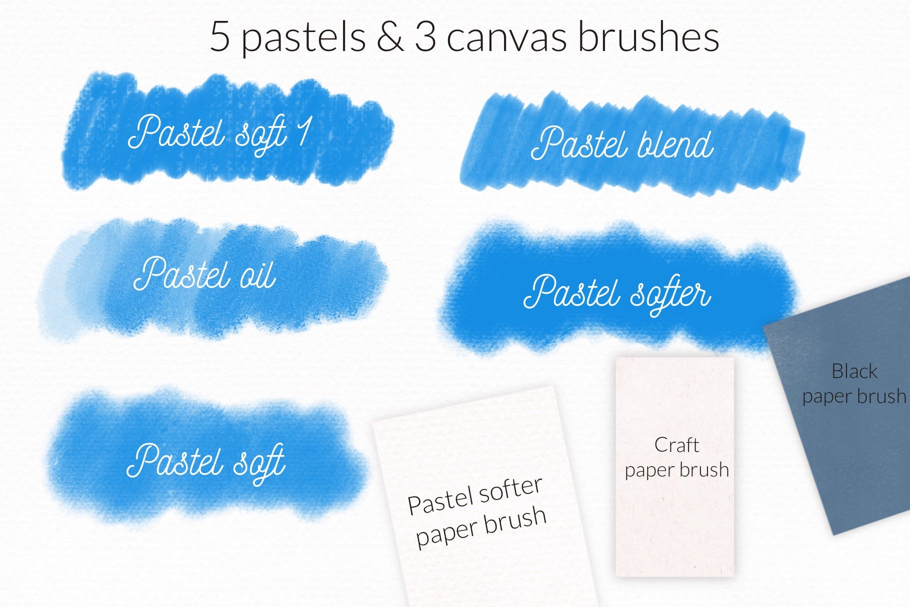 适用于iPad Procreate的蜡笔纹理笔刷 Pastels brushes for Procreate iPad 笔刷资源 第3张