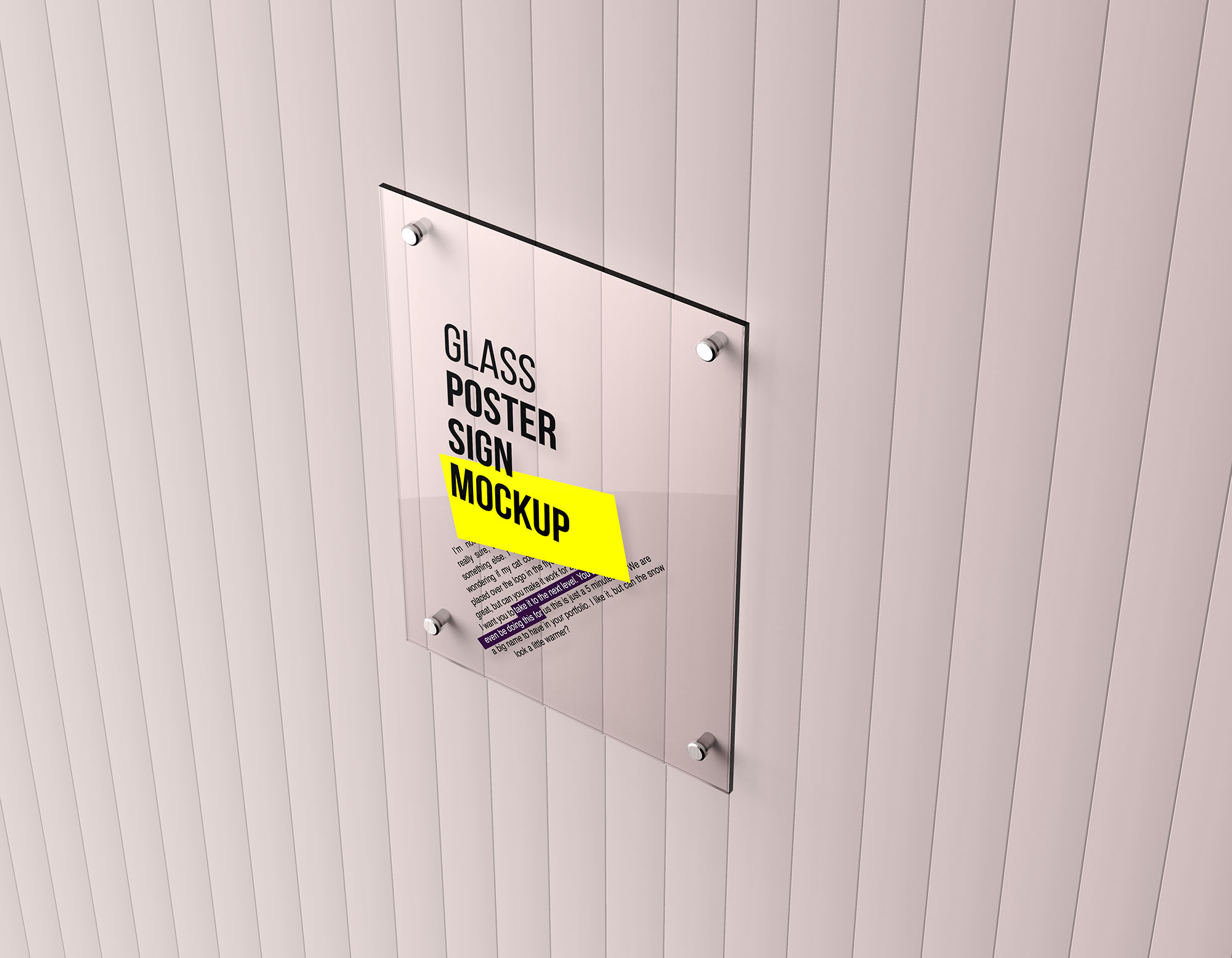 玻璃海报标牌样机 Glass Poster Mockup 样机素材 第9张