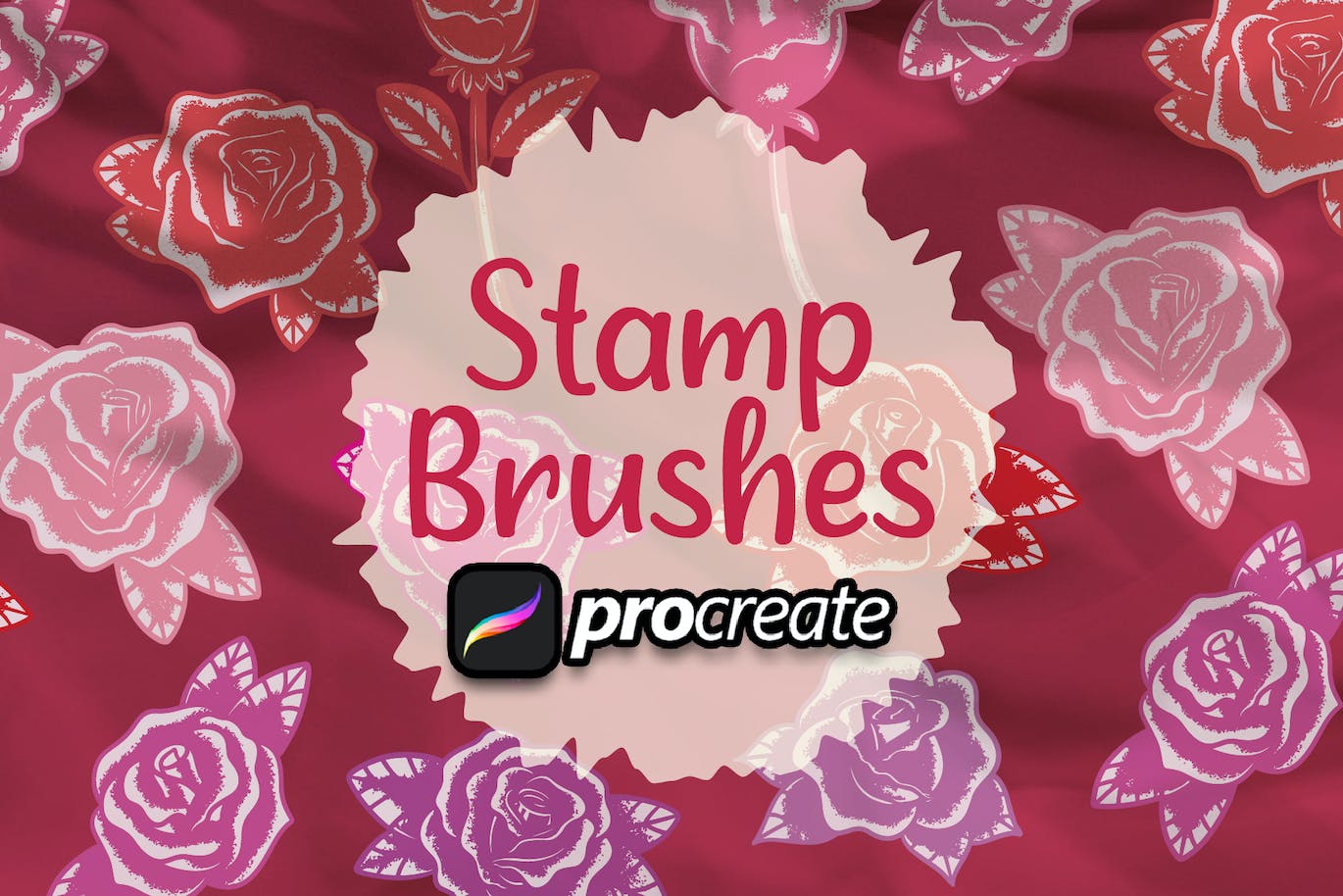 玫瑰花Procreate印章绘画笔刷素材 Dansdesign Roses Brush Stamp Procreate 笔刷资源 第1张