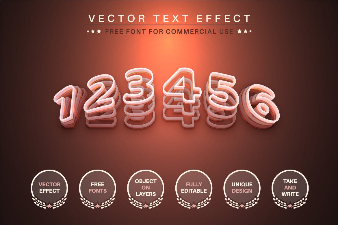 分层矢量文字效果字体样式 Vector Layers – Editable Text Effect, Font Style 插件预设 第5张