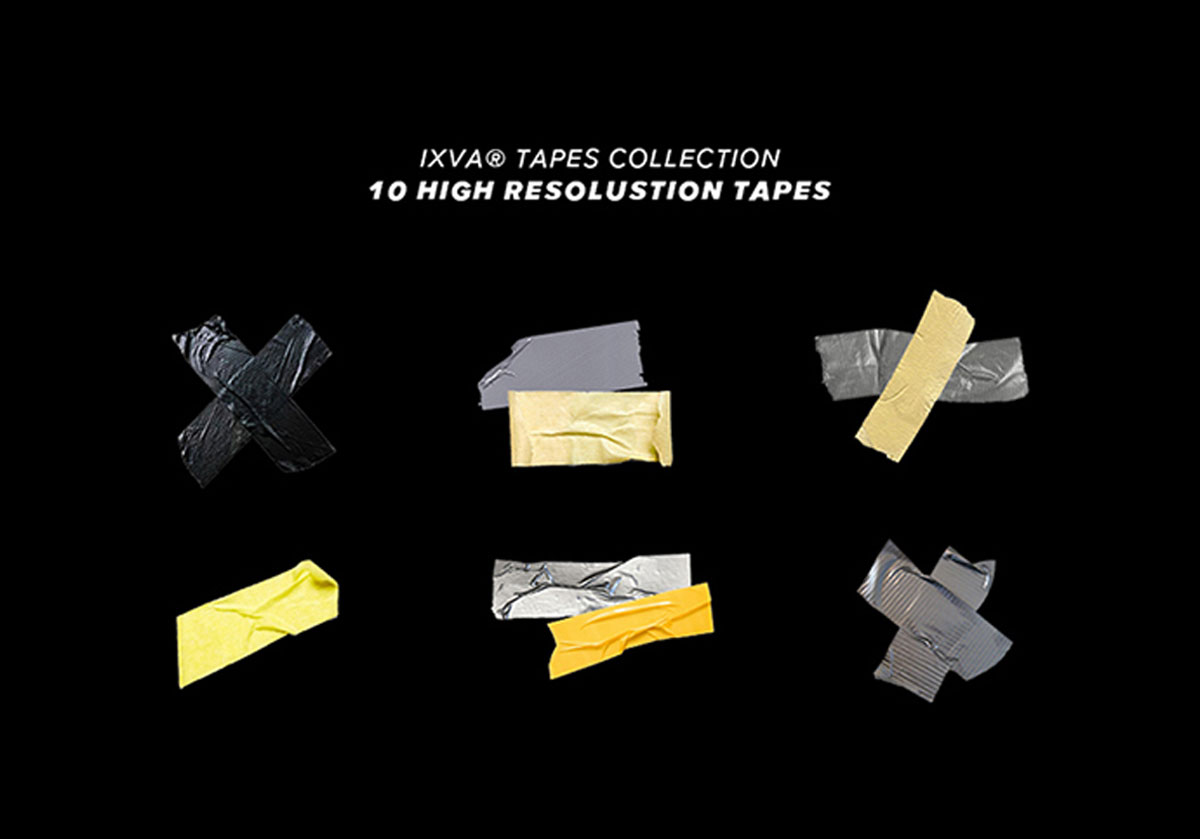 全息潮流塑料锡箔纸褶皱覆盖纹理唱片店贴纸胶带 Essentials Design Kit 图片素材 第6张