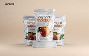 零食袋包装自立袋样机图 Doypack Mockup