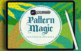 魔法图案纹理Procreate绘画笔刷素材 Magic Pattern Texture Brush Procreate