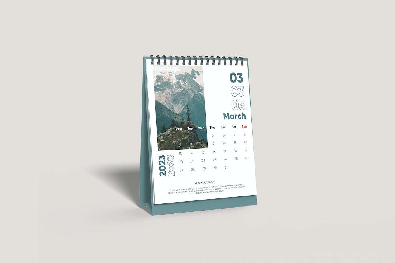 台历日历设计样机 Desk Calendar Mockup 样机素材 第1张