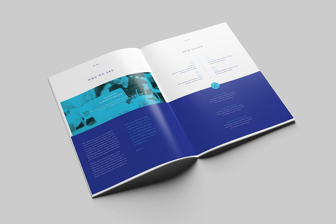 商务商业杂志排版设计模板 Brochure 幻灯图表 第5张