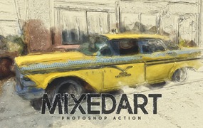 混合艺术照片处理效果PS动作模板 MixedArt – Photoshop Action