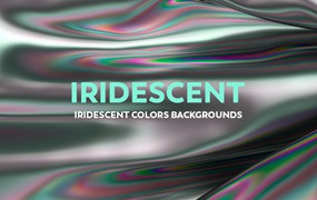 15个全息彩虹色的抽象背景图片素材 Iridescent Abstract Backgrounds