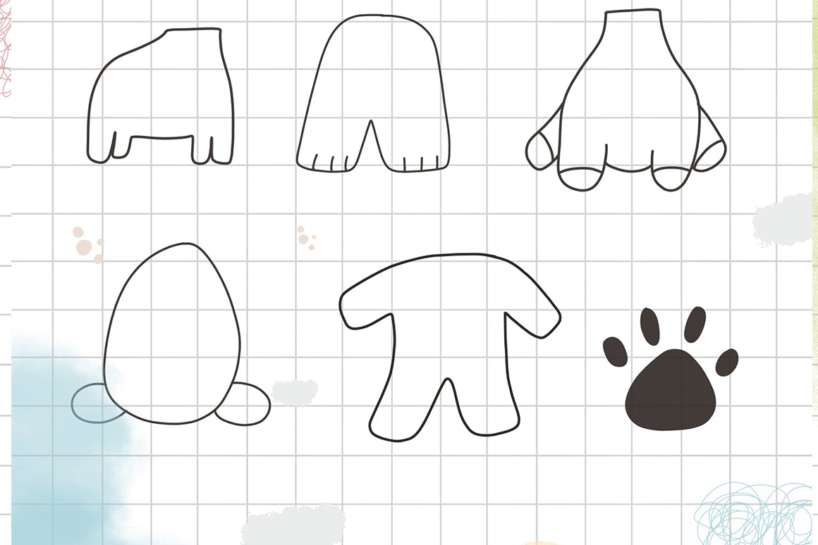 可爱的动物形状Procreate笔刷 Cute animals Procreate stamps 笔刷资源 第11张