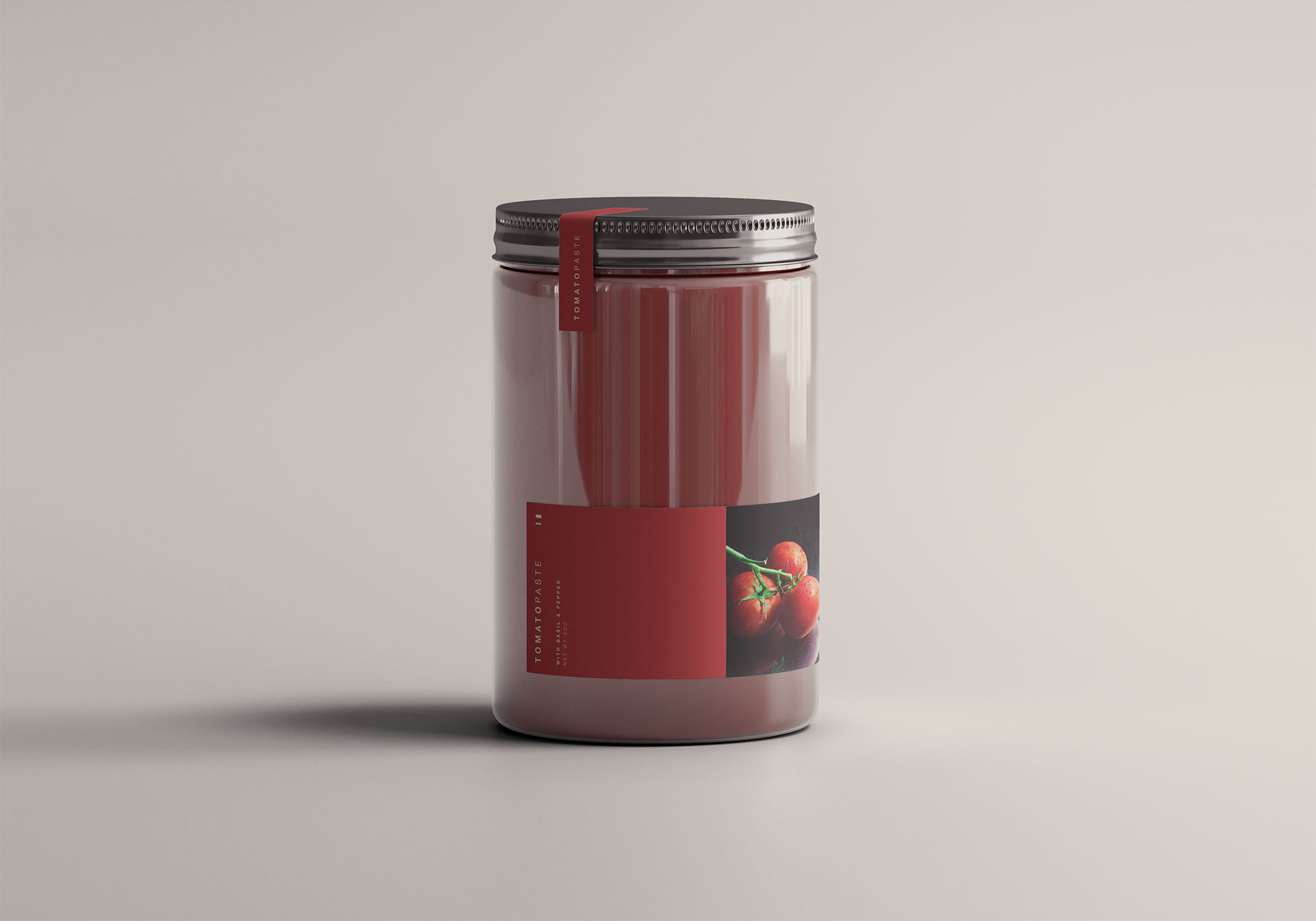 番茄酱罐包装样机 Tomato Jar Mockup 样机素材 第1张
