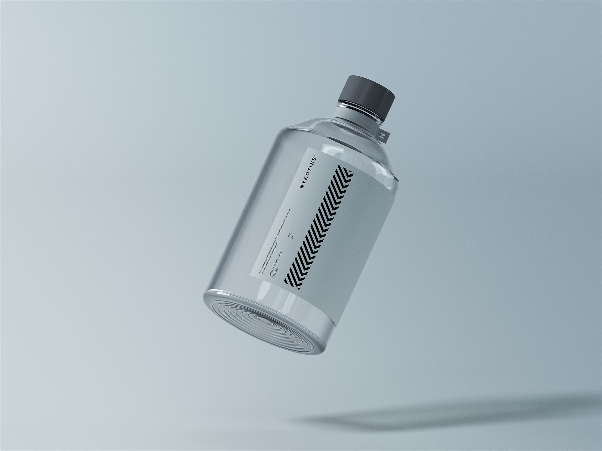 透明玻璃药瓶样机 Clear Glass Medical Bottle Mockup 样机素材 第1张