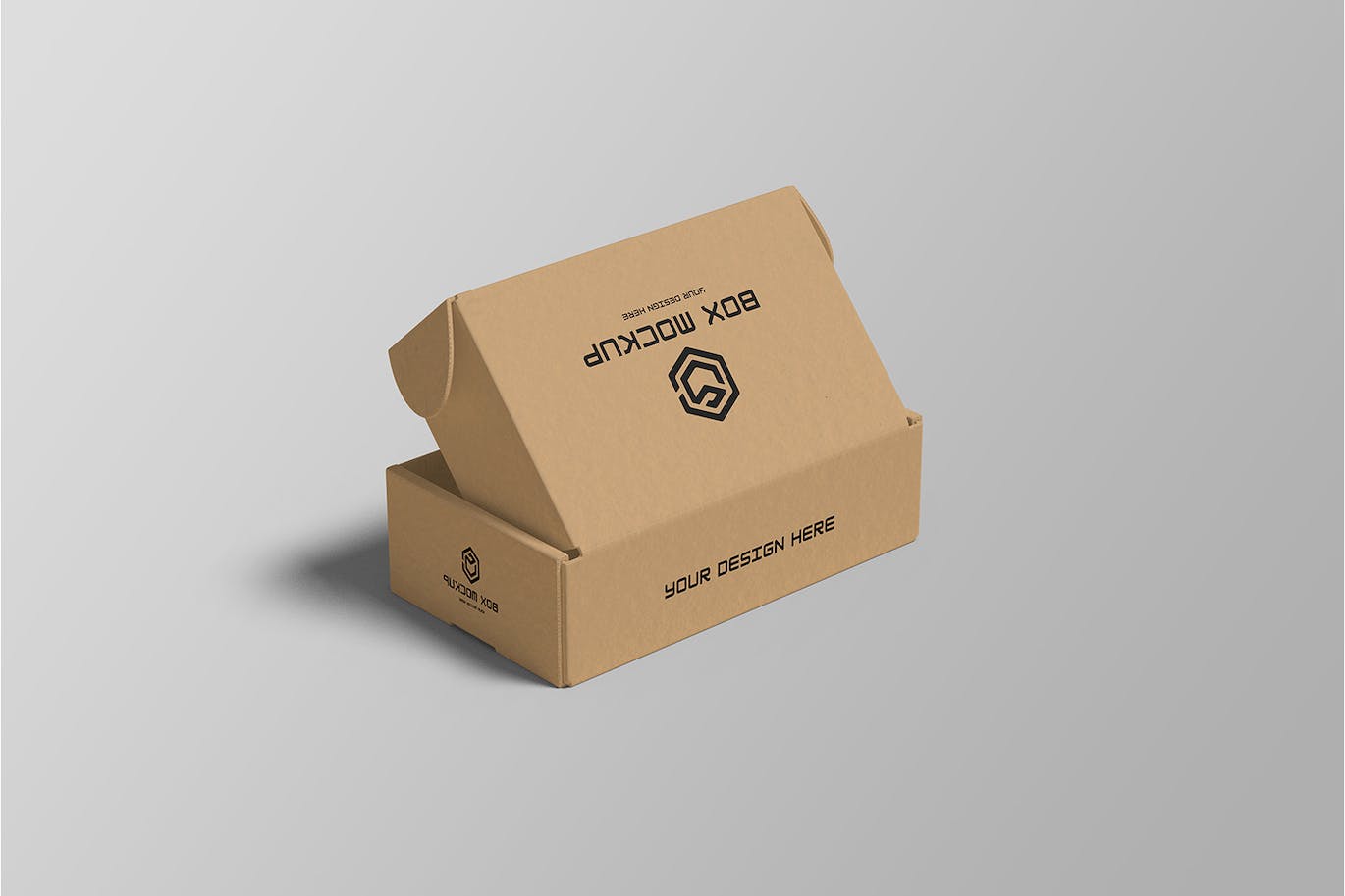 牛皮纸盒子包装样机 Box Packaging Mockup 样机素材 第11张