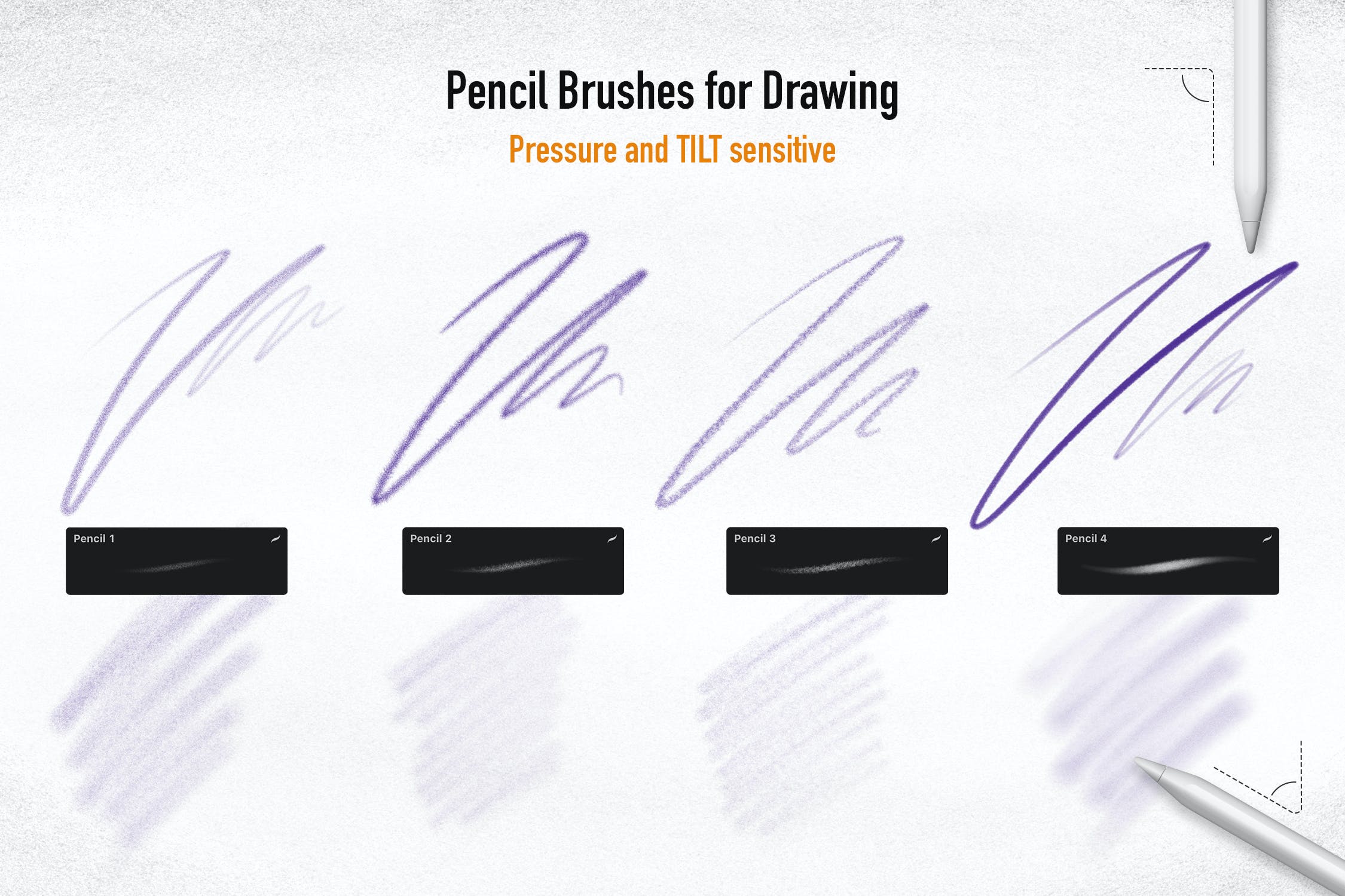 Procreate铅笔纹理绘画笔刷 Pencils Procreate Brushes 笔刷资源 第4张