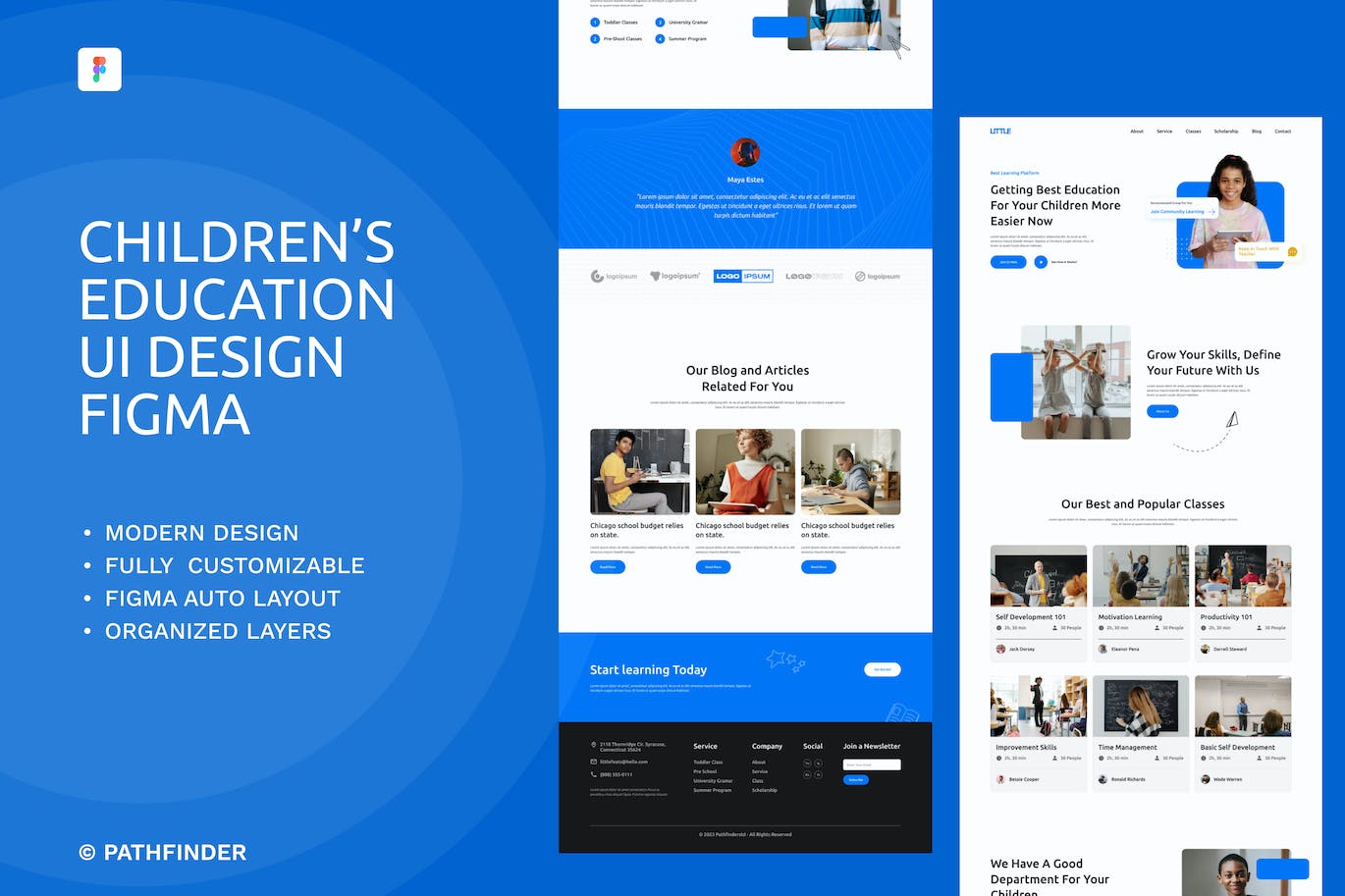 儿童教育网站着陆页设计Figma模板 Children’s Education – Children’s Education Figma APP UI 第1张