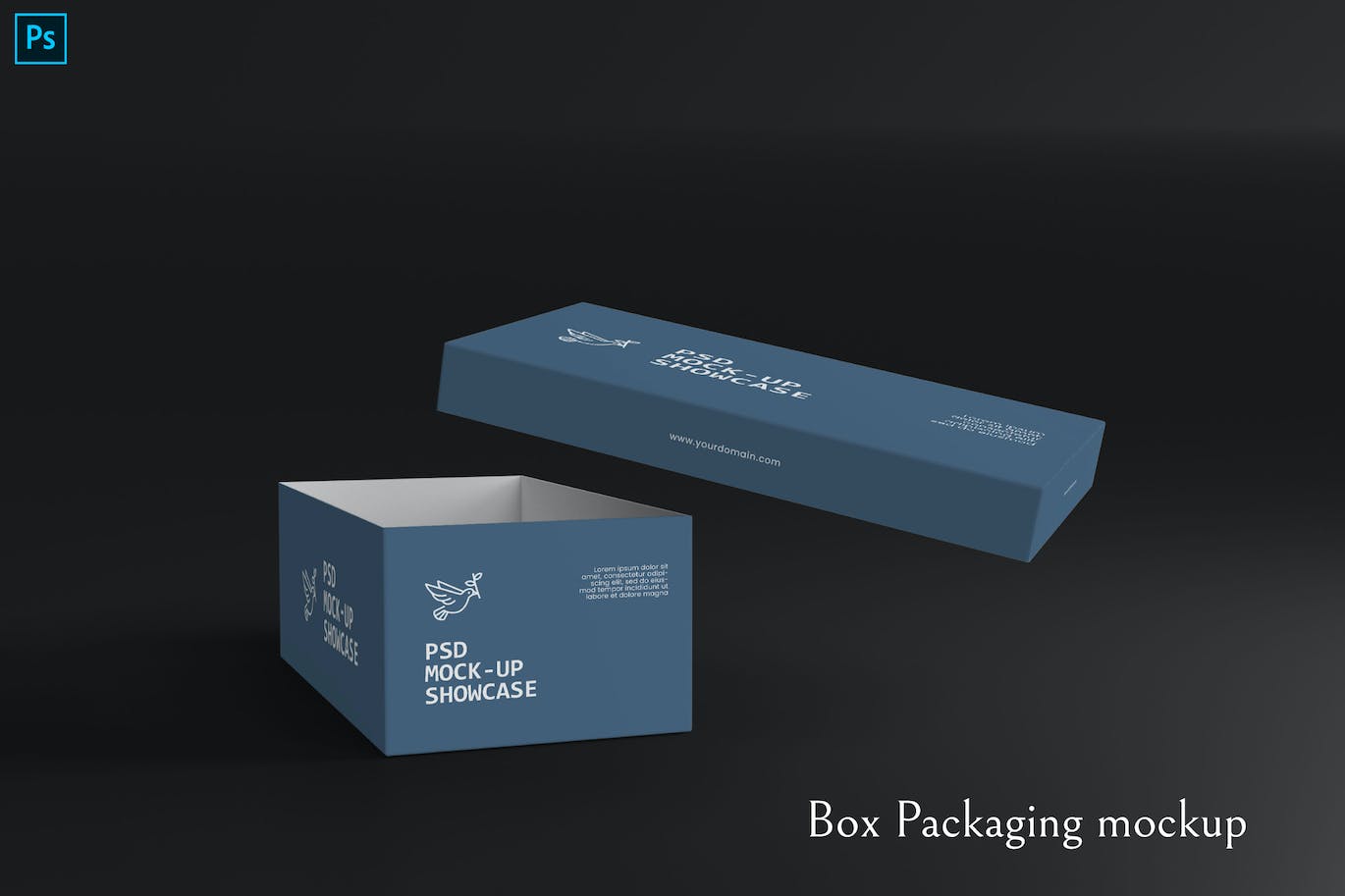 盒子外观包装设计样机 Box Packaging mockup 样机素材 第1张