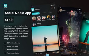 社交媒体App应用程序UI工具包