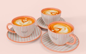 陶瓷咖啡杯设计样机图 Ceramic Mugs Mockup