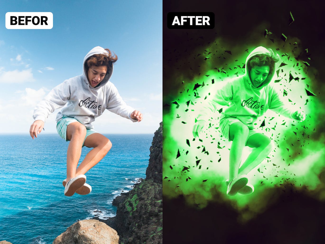 爆炸效果PS动作模板 Explosion Effect Photoshop Action 插件预设 第6张