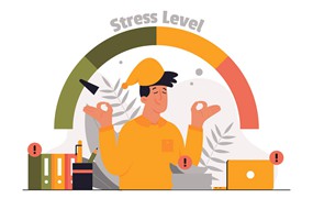 压力管理概念平面插画 Stress Management Concept – Flat Illustration