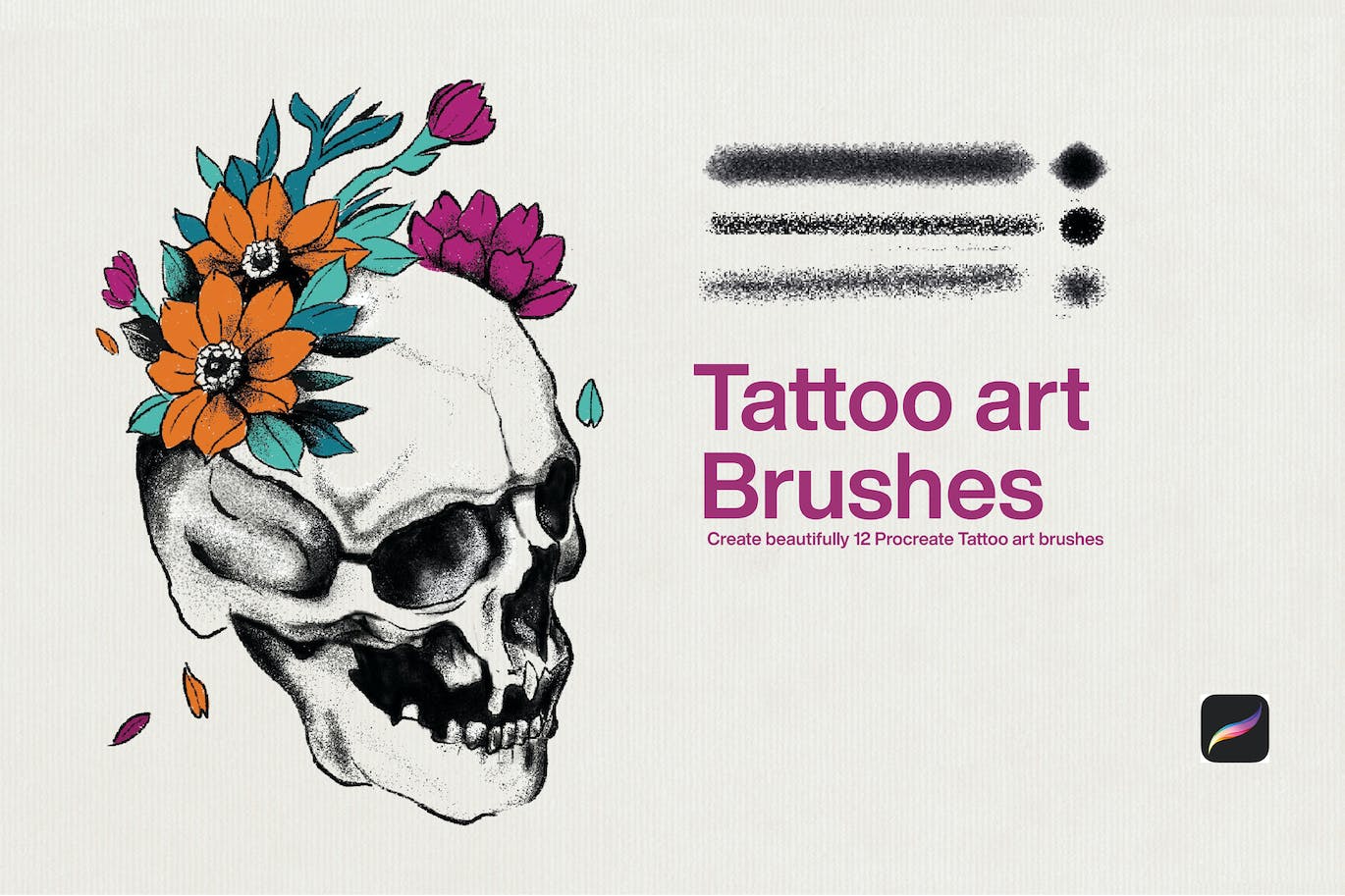 10个用于纹身设计的Procreate笔刷 10 Tattoo Art Brushes Procreate 笔刷资源 第1张
