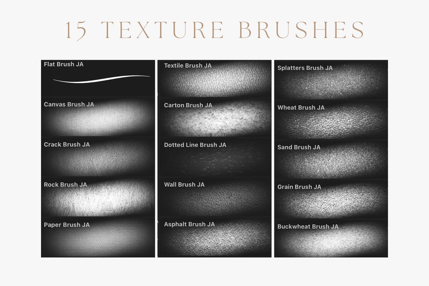 15个Procreate纹理笔刷 Texture brushes for Procreate 笔刷资源 第4张
