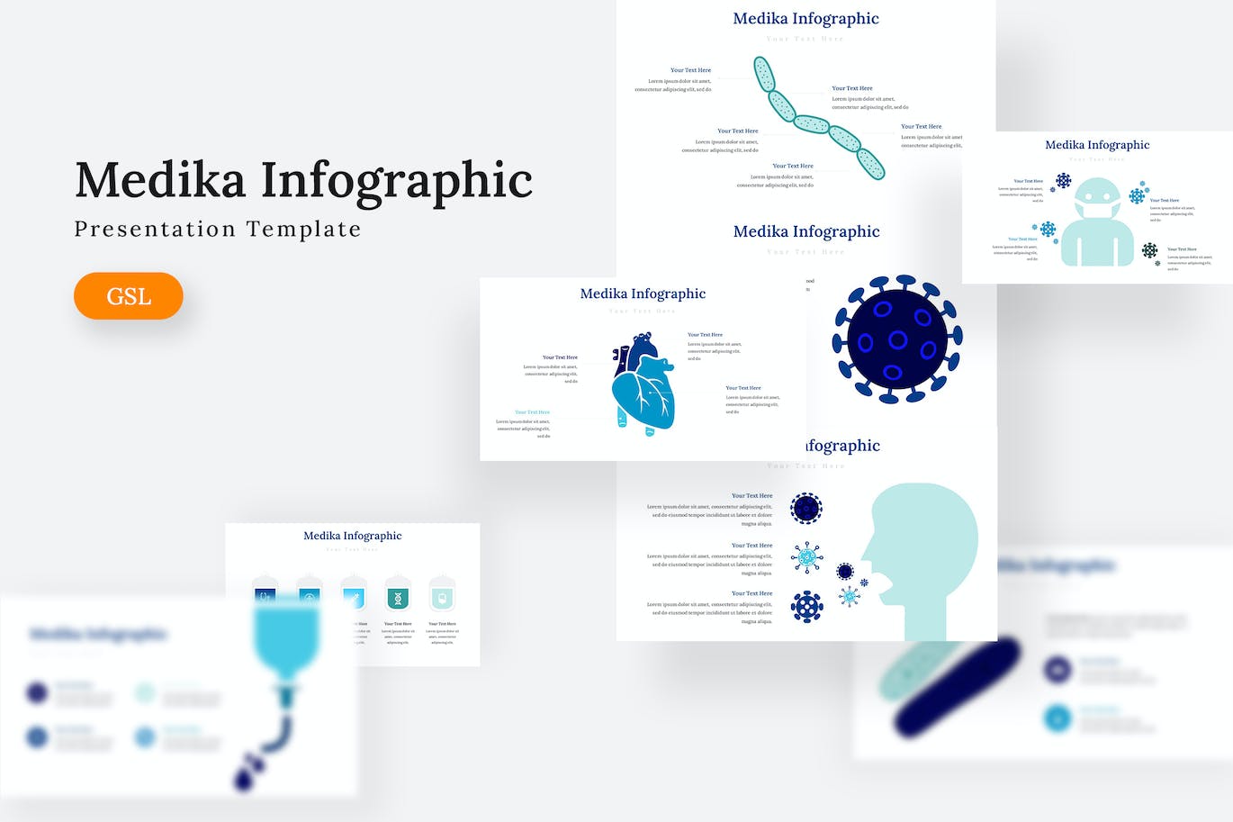 医疗信息图表Google幻灯片设计模板 Medika Infographic – Google Slides Template 幻灯图表 第1张