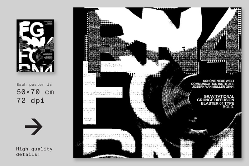 20个潮流抽象视觉海报标题特效字体设计智能贴图样机模板 Typographic Poster Layouts No.01 样机素材 第5张