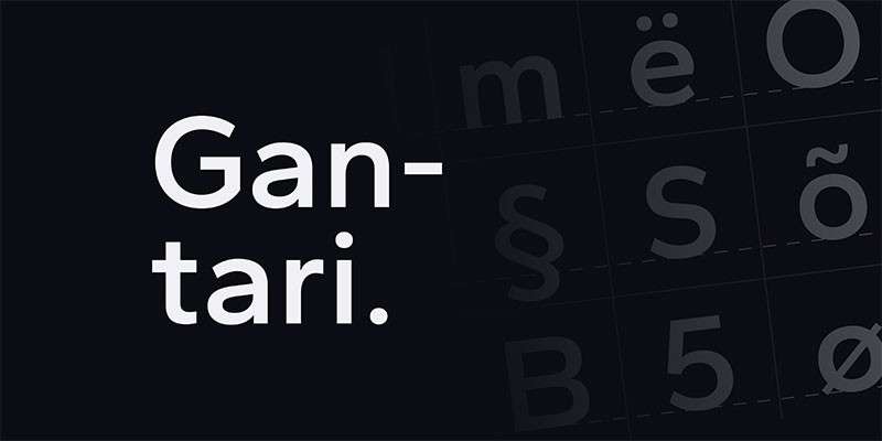 Gantari无衬线英文字体，免费可商用 设计素材 第1张