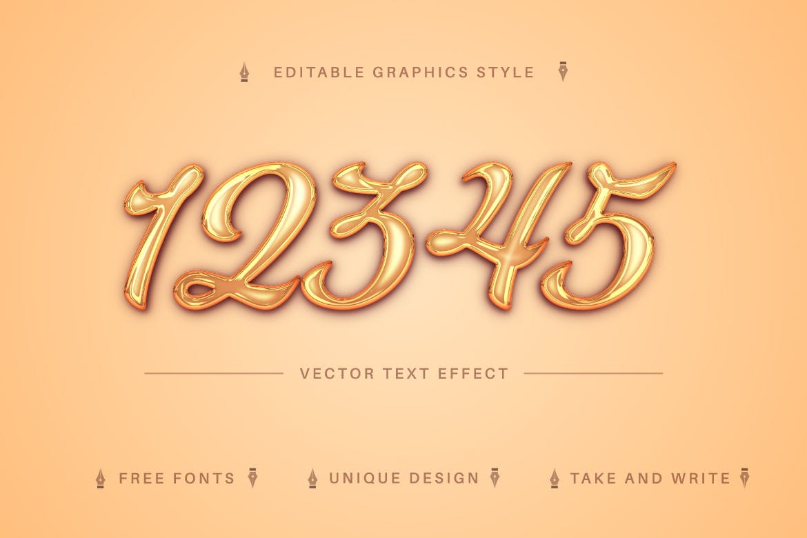 焦糖矢量文字效果字体样式 Caramel – Editable Text Effect, Font Style 插件预设 第2张